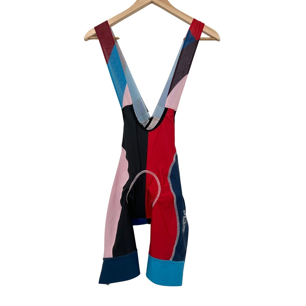 Ostroy NYC Velo Cycling Bib Shorts Mens XS Multicolor Geometric Made in Italy